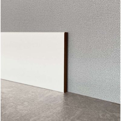 Rodapié MDF papel rebarnizable blanco